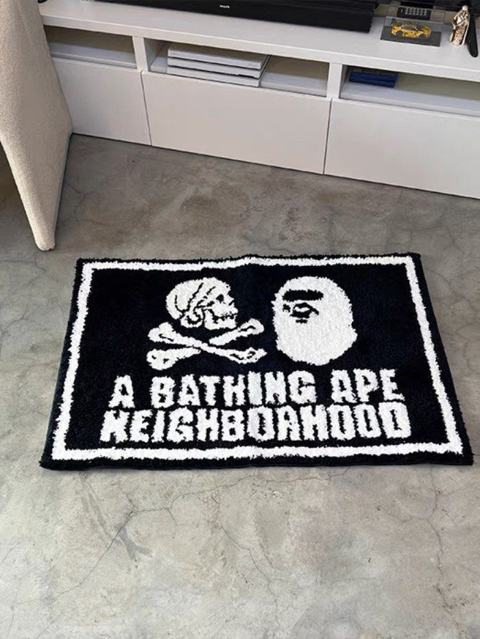 Neighborhood x bape carpet rug