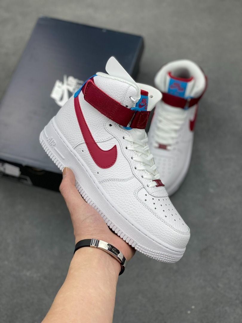 Red white and discount blue high tops