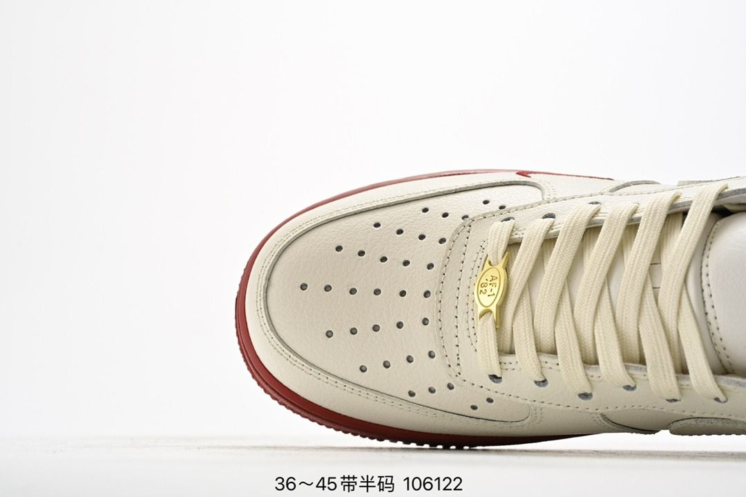 Air force 1 low red and white Clearance