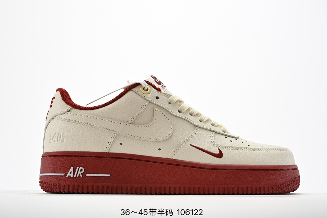 NIKE AIR FORCE WINE RED/WHT Nike Air Force Low '07 LV8