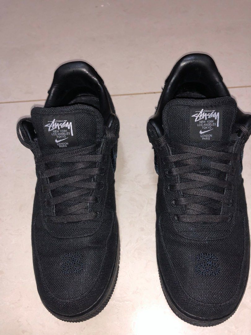 Nike x Stussy Air Force 1 Low Triple Black Men s Fashion