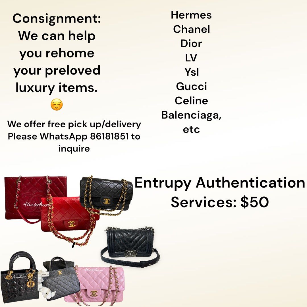 Open for consignment (Category: Announcements) located in Singapore. Submitted by hunterlux (Listing ID 1228814337, Image 1). Description: Hello, We are accepting consignment for your luxury items. Please feel free to give us a message to inquire. Thank you 🙏🏻☺️.