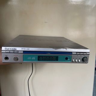 Orange DVD player with cd freebies in working condition