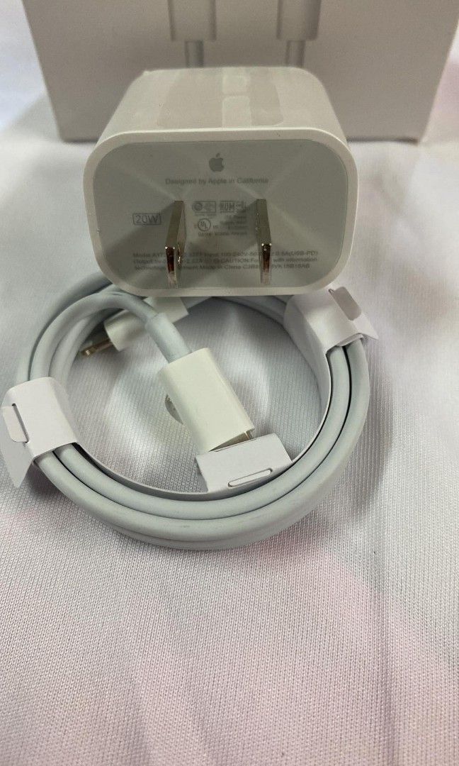 ORIGINAL‼️IPHONE CHARGER 20WATTS ADAPTER & TYPE-C fast charging (Category: Chargers & Cables) located in Manila. Submitted by milasgadgetph (Listing ID 1228735047, Image 2). Description: Original 20W USB-C Power Adapter offers fast charging, efficient at home, in the office or on the go. Compatible with any USB-C enabled devices. * 20W USB-C Power Adapter + USB-C to Lightning Cable (Set) * 20W USB-C Power Adapter * USB-C to Lightning Cable (1m) P