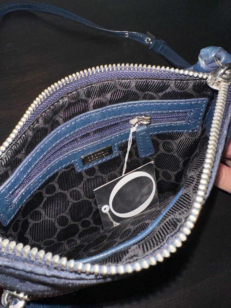 Oroton Navy Mini CrossBody Bag, Luxury, Bags & Wallets on Carousell