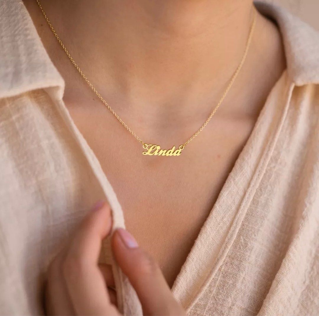 Personalised Custom Name Text Necklace Women s Fashion Jewelry