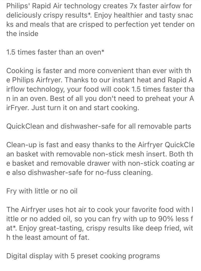 Philips Air Fryer XXL, TV & Home Appliances, Kitchen Appliances, Fryers