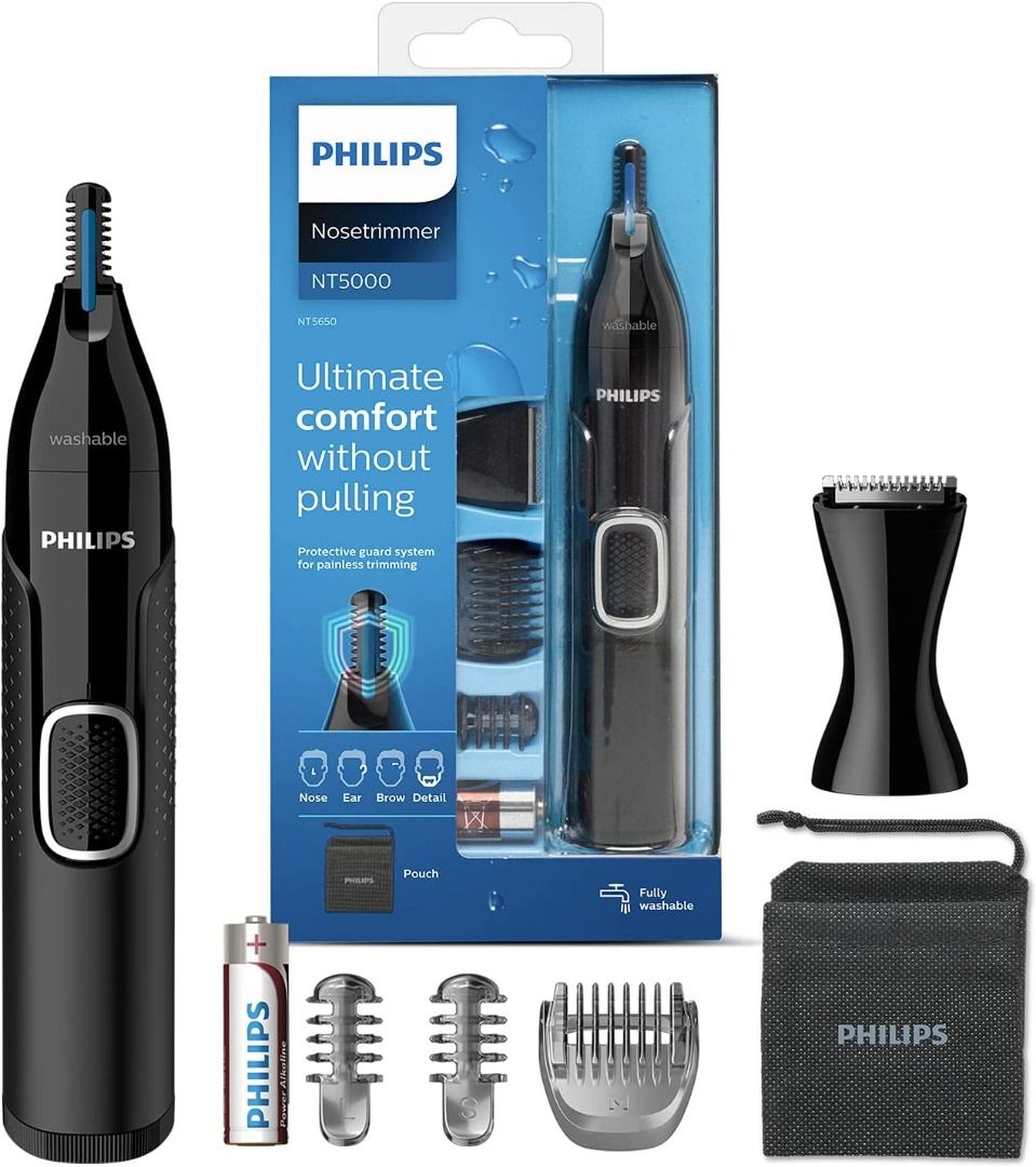 Philips Nose Hair Trimmer, Series 5000 Nose, Ear and Eyebrow Trimmer with Detail Trimmer