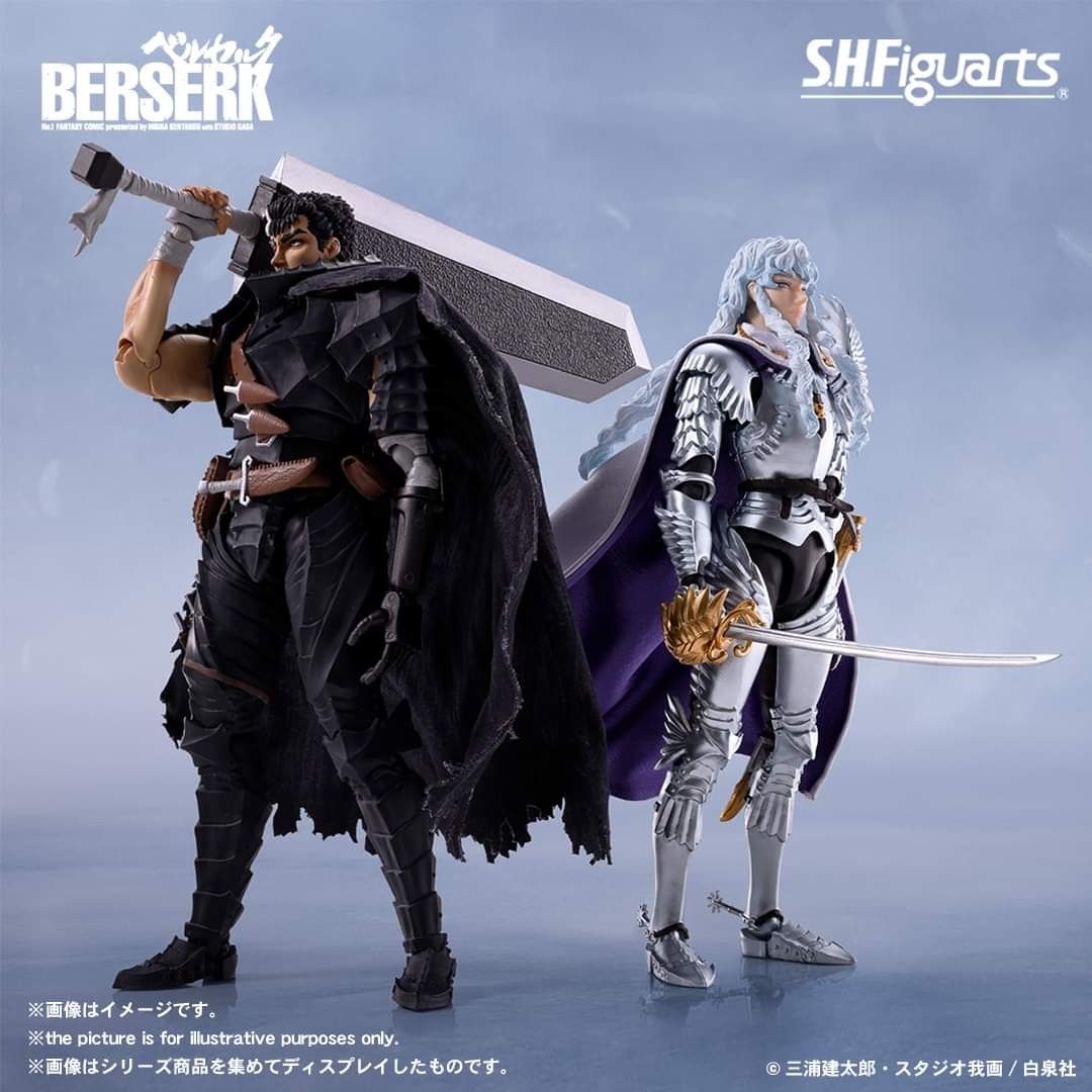 PO Flash ! S.H.Figuarts SHF Guts Berserker Armor Berserk S.H.Figuarts SHF  Griffith Hawk of Light Berserk, Hobbies & Toys, Toys & Games on Carousell