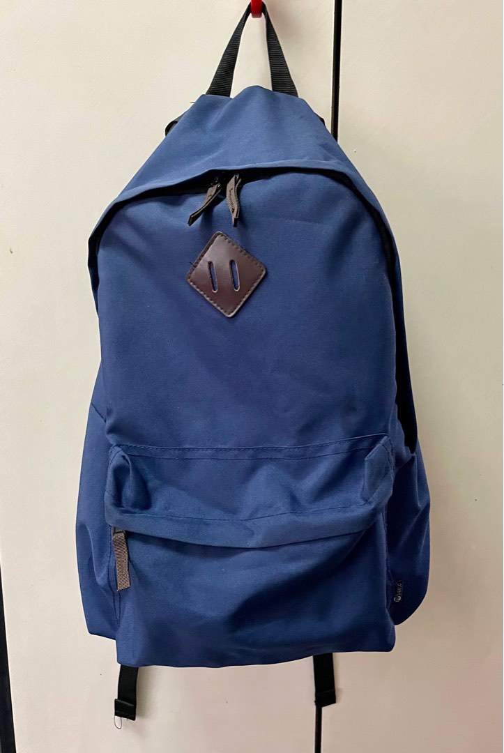 POP BAZIC Backpack Teens School Bag Navy Blue Color, Men's Fashion