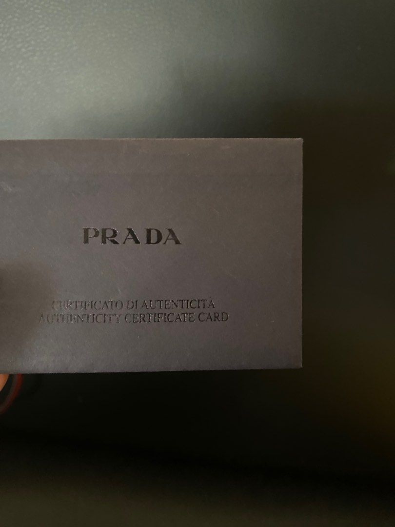 Prada Authenticity Certificate Card