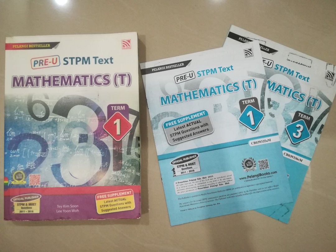 Stpm Math T Pre-u Stpm Text Mathematics T, Hobbies & Toys, Books & Magazines ...