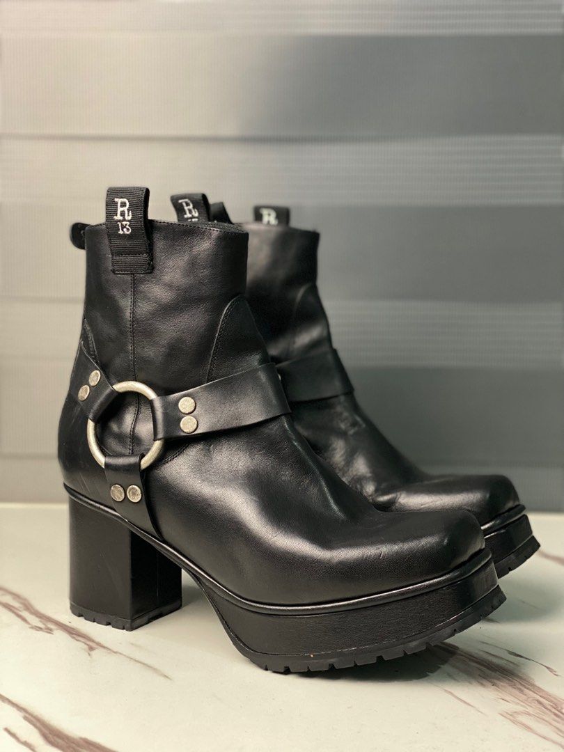 R13 Ankle Harness Platform Boots