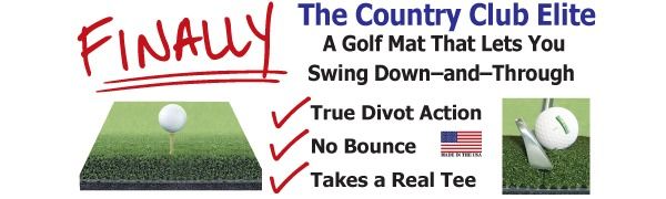 Real Feel Golf Mats The Original Country Club Elite 3'x5' Heavy Duty  Commercial Practice Mat. The First Golf Mat That Takes A Real Tee and Lets  You Swing Down Through,Simulator,Indoor/Outdoor, Sports Equipment