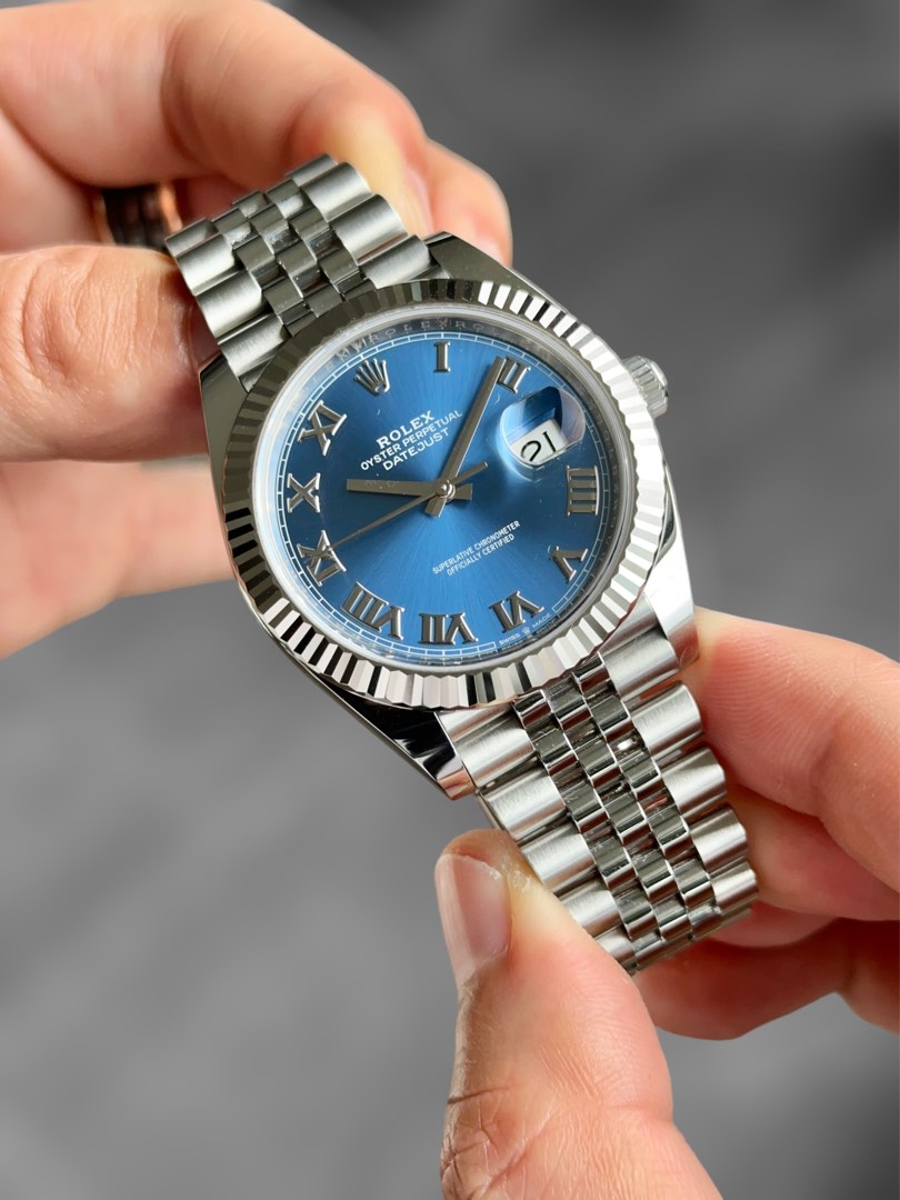 Rolex datejust ii blue dial roman numerals sales