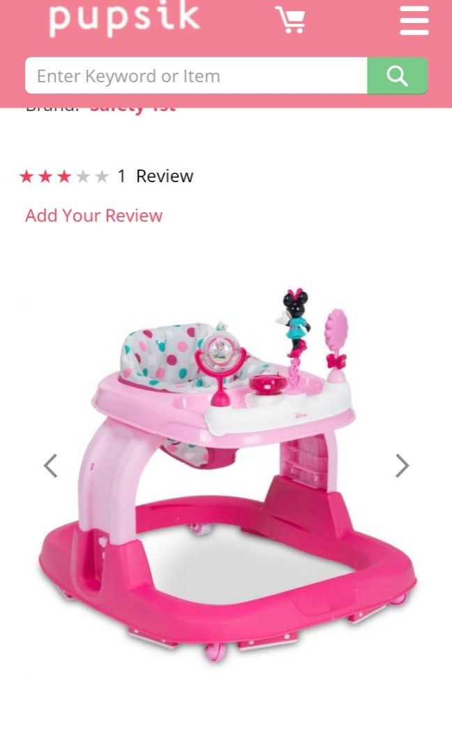 Safety First Disney Baby Walker Babies Kids Infant Playtime on
