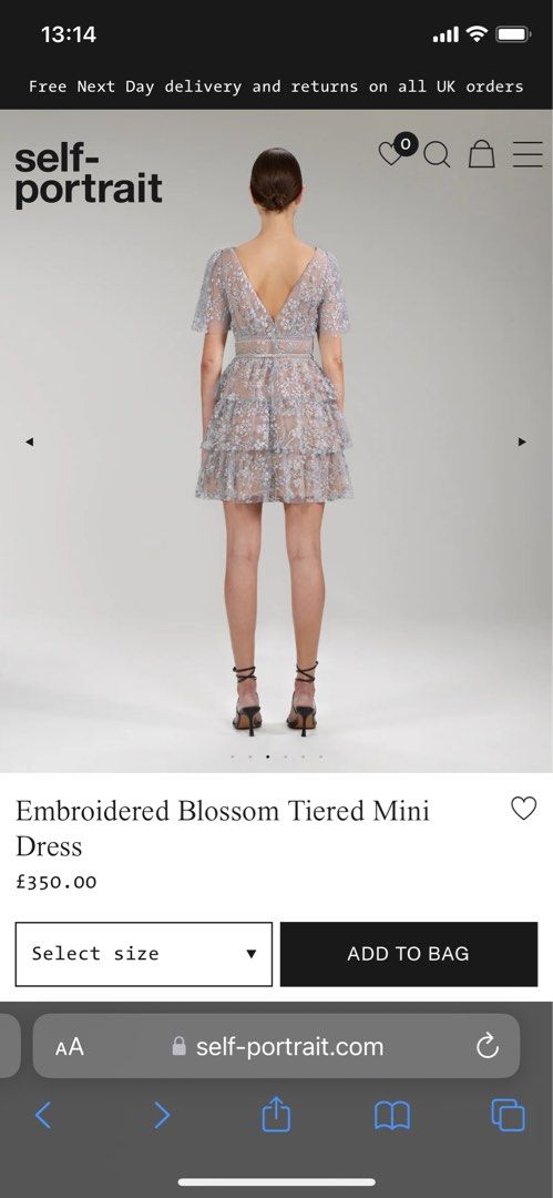 Self portrait embroidered tiered mini dress shop