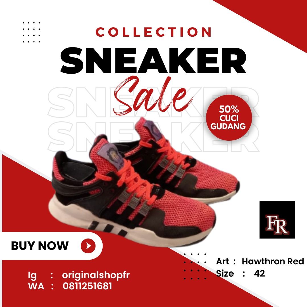 Sepatu adidas cheap eqt merah