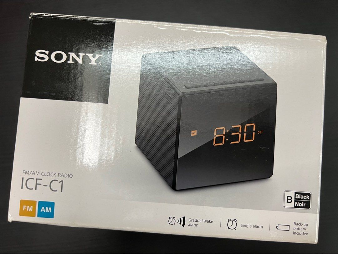 Sony FM/AM clock radio ICFC1, Furniture & Home Living, Home Decor