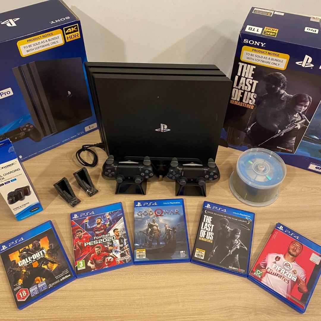 PS4 Pro Model CUH-7218B - 1TB HDD, 2 Controllers, Up To 5 Games 
