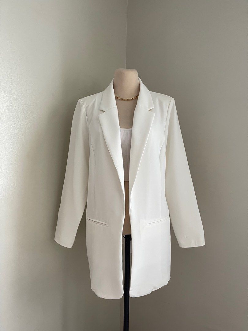 Stoosh Ivory Open Blazer Women s Fashion Coats Jackets and