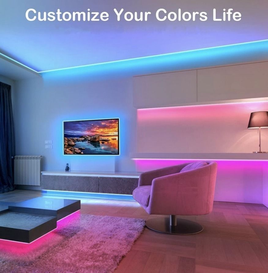 Bluetooth LED Curtain Lights - RGB Color Changing LED String Lights Kit