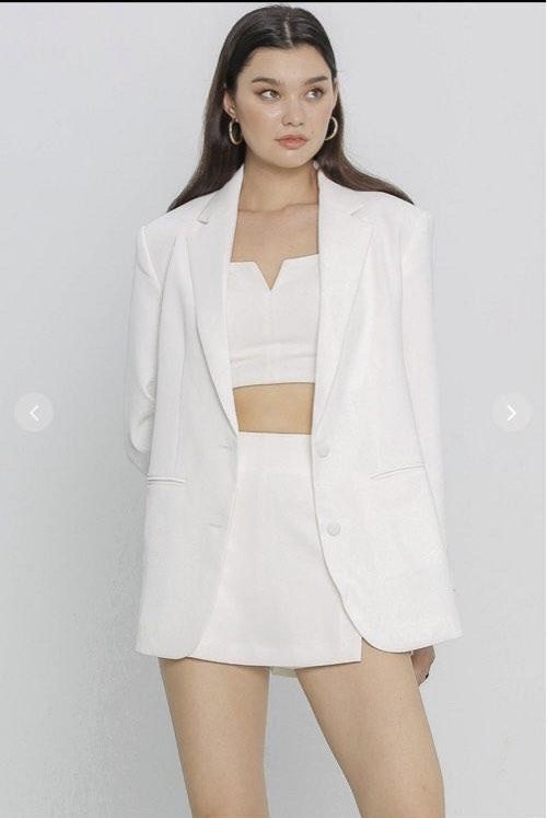 White boyfriend outlet blazer