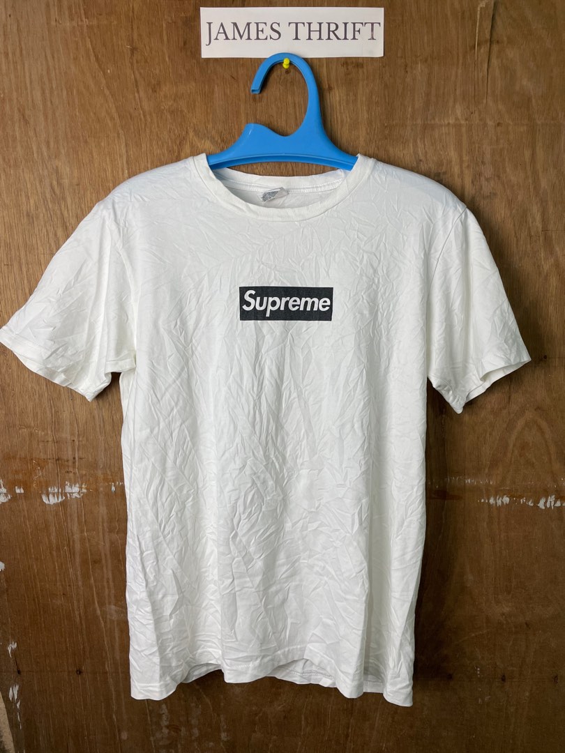 SUPREME PARIS BOX LOGO TEE Luxury Apparel on Carousell