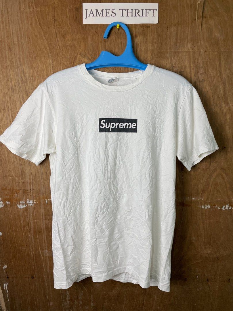 Supreme paris box 2024 logo tee white