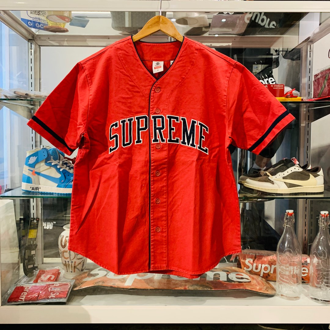 Supreme Timberland Baseball Jersey, Men's Fashion, Tops & Sets