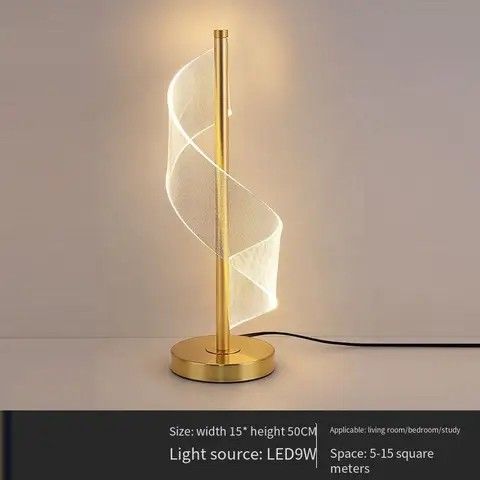 Table lamp (Category: Lighting) located in Valenzuela. Submitted by mhegz.25 (Listing ID 1228902672, Image 2). Description: Simple modern acrylic decorative Bedside lamp creative led Lighting bedroom,living room Study table lamp Direct messege me📩.
