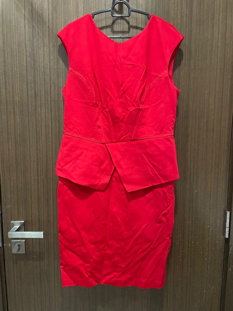 Ted baker sales red peplum dress