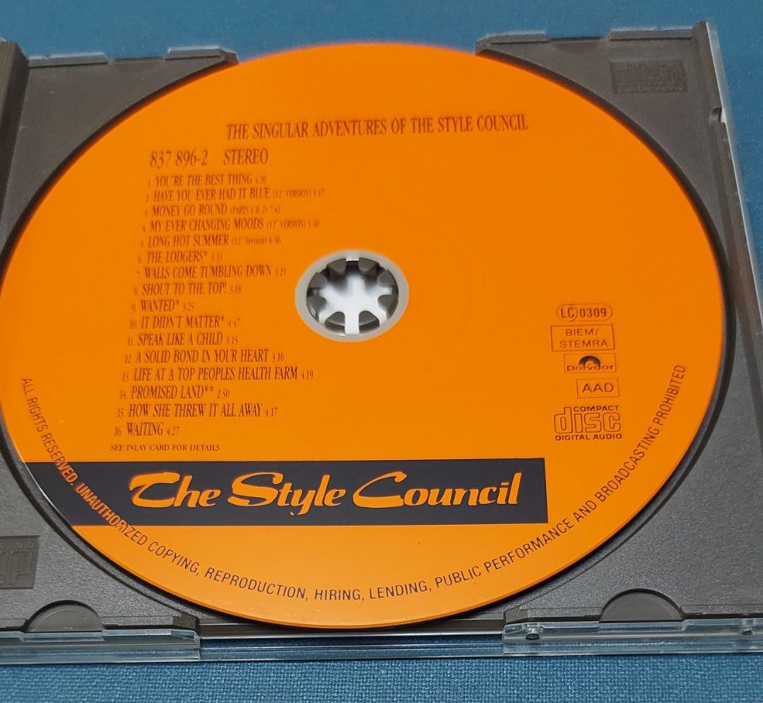 The Style Council CD, 興趣及遊戲, 音樂、樂器& 配件, 音樂與媒體- CD