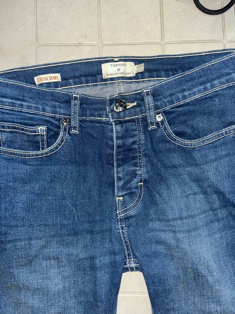 Topman Jeans (Category: Jeans) located in Cebu City. Submitted by nyongco (Listing ID 1228741309, Image 2). Description: only tried on never used size 28 skinny fit unisex Topman Brand.
