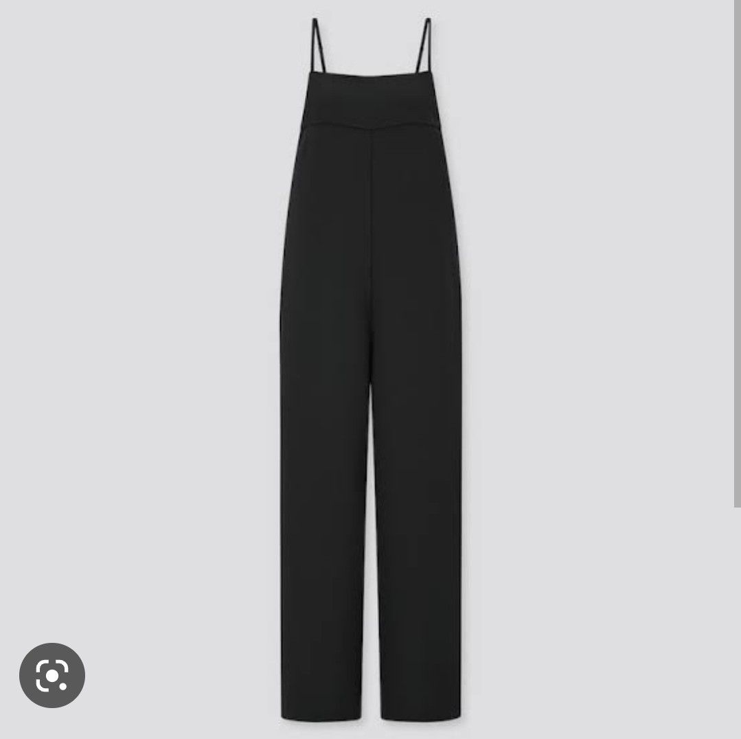 Uniqlo Jumpsuit Solid Black, Women's Fashion, Dresses & Sets, Jumpsuits