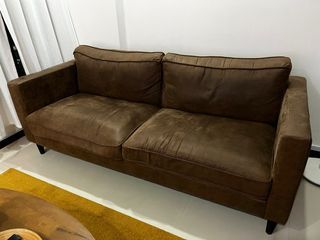 Used BOWEN 3 SEATER (FAB) SADDLE FABRIC SOFA for clearance