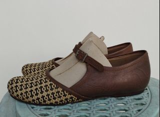 VINTAGE MARNI MARY JANES WOVEN LEATHER MADE IN ITALY
