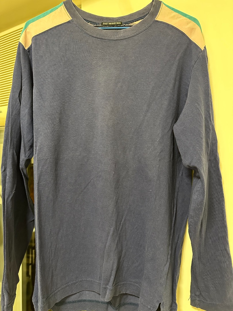 vintage shoulder accents issey miyake men long sleeves M japan