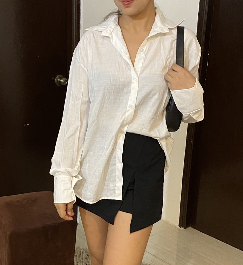 White polo long sleeve outfit female discount