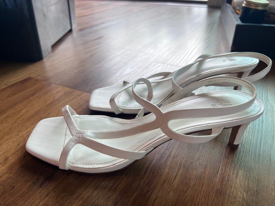 H&m white strappy 2025 sandals