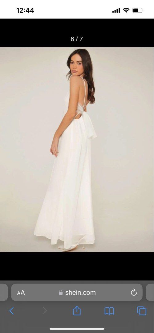White summer evening dress cheap