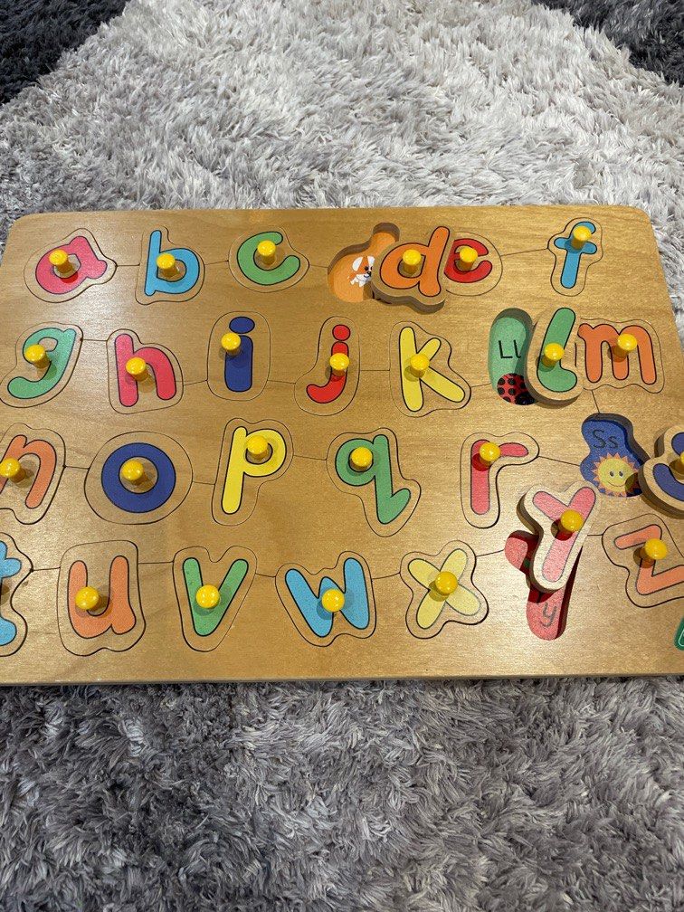 ELC Wooden Alphabet Puzzle, Hobbies & Toys, Toys & Games on Carousell
