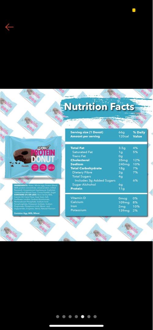 Wow Protein Donut, Food & Drinks, Packaged & Instant Food on Carousell
