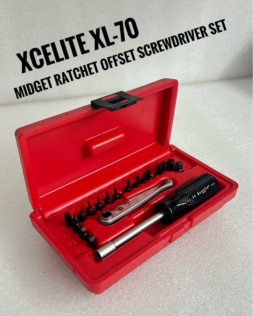 Xcelite XL70 → made in USA （英制） Midget Ratchet Offset