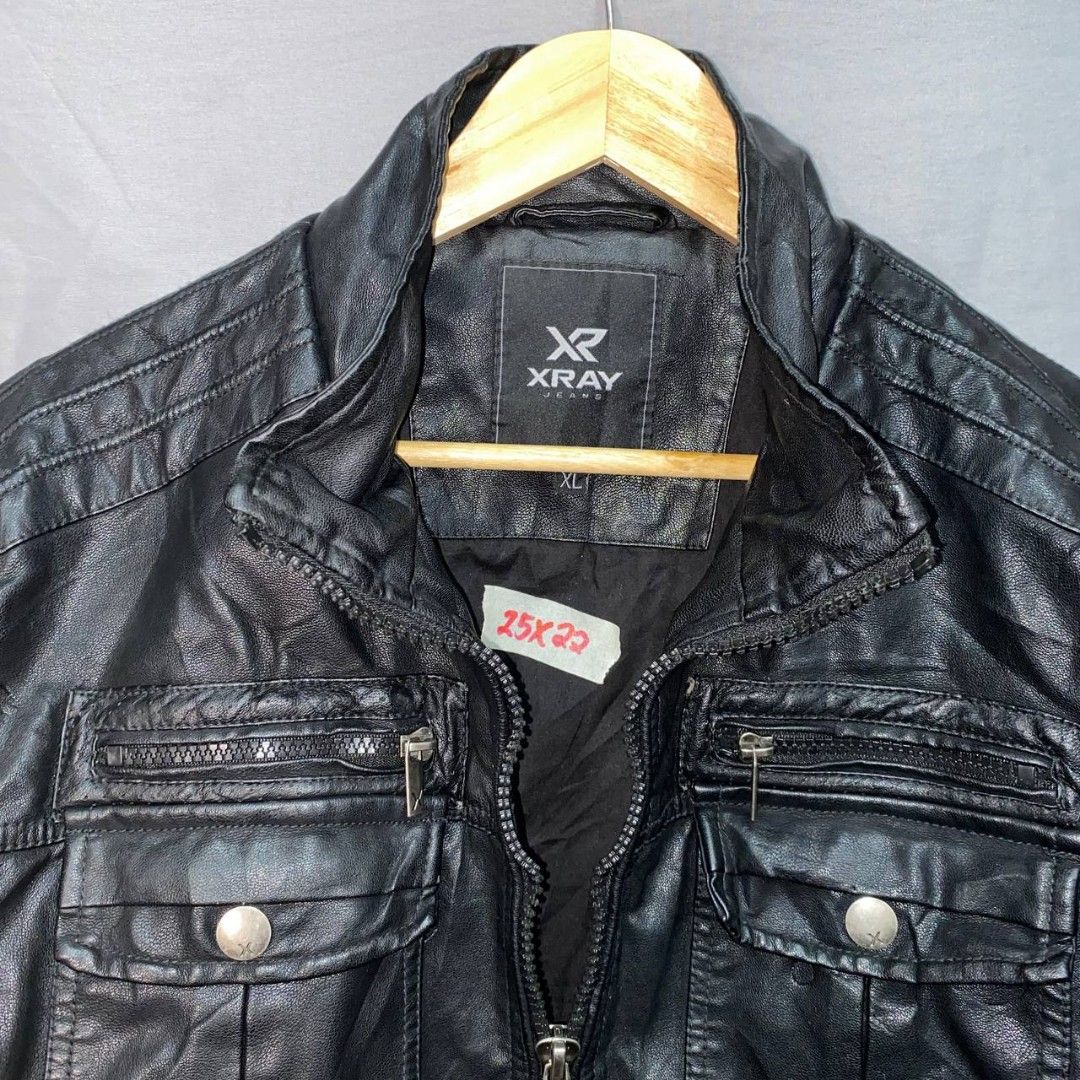 X ray deals jeans leather jacket