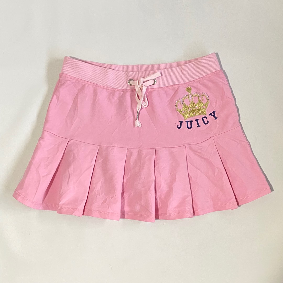 y2k authentic juicy couture mini skirt pink tennis skirt pleated Women s Fashion Bottoms Skirts on Carousell