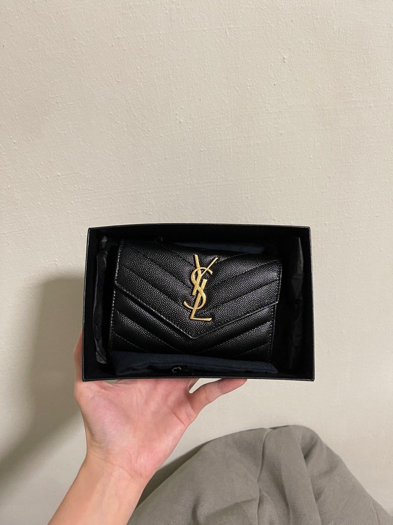 Monogram small envelope wallet in grain de poudre embossed leather cheap