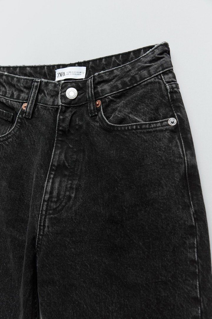 Zara jean on sale mom noir