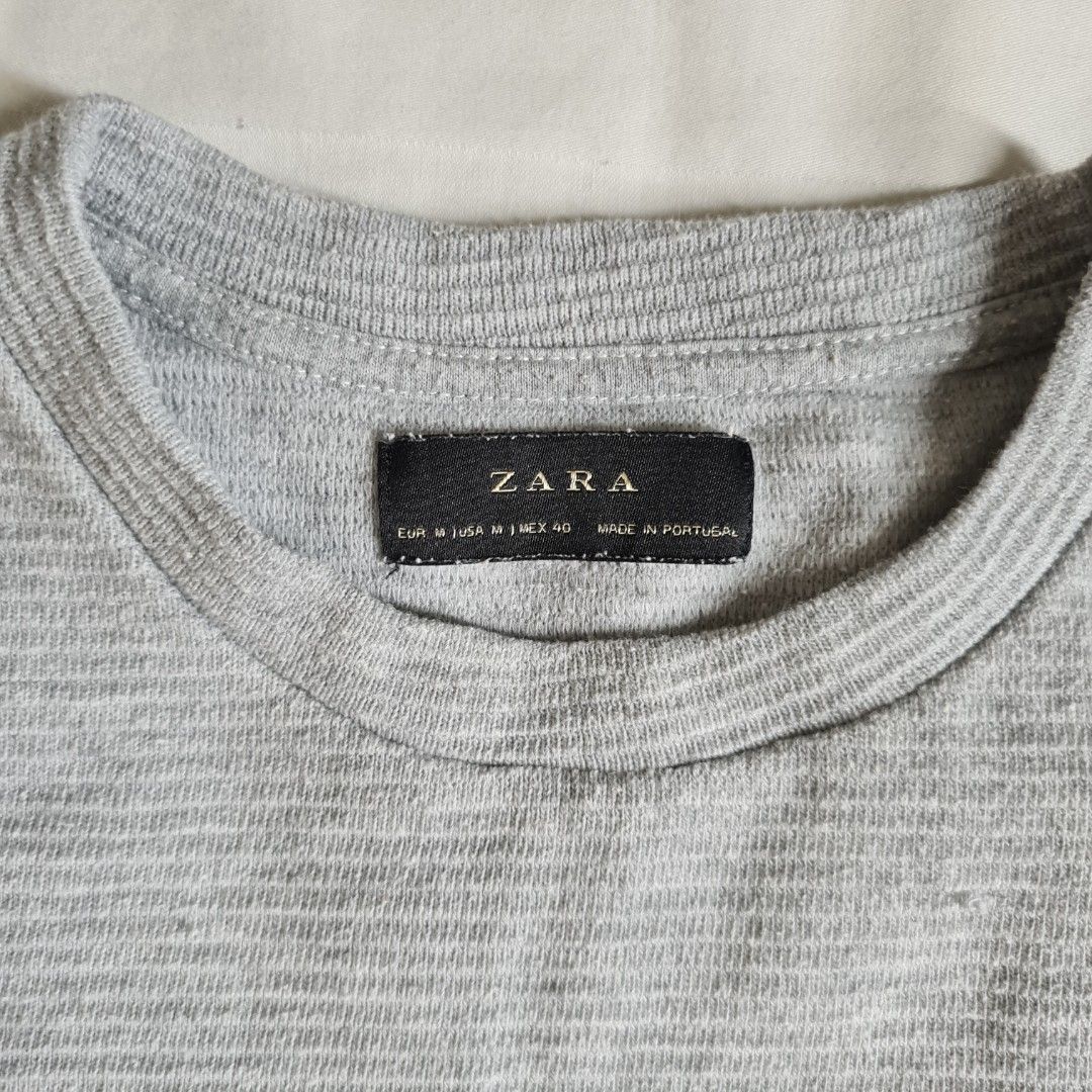 Zara Men Gray Shirt (Category: Tshirts & Polo Shirts ) located in Quezon City. Submitted by Strawhat10 (Listing ID 1228772203, Image 3). Description: Last price posted Dimensions: Pit to pit: 20 inches Shoulder to shoulder: 16 inches Sleeve length: 7 inches Body length: 24 inches MOP: Gcash MOD: Lalamove or Grab.