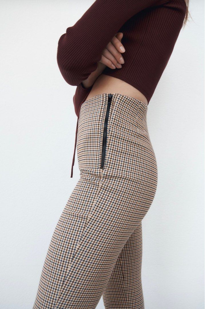 Womens Leggings Zara Plaid Leggings Zara Square Leggings